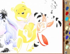 Shy Pooh Online Coloring - Omaľovanka Macko Pú