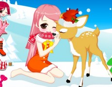Christmas Girl Loves Reindeer - Vianočná obliekačka