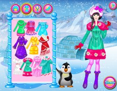 Eskimo Princess Dressup - Oblečenie do mrazivej zimy.