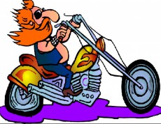 Cartoon Motorcycle Road Driving - Puzzle motorkár